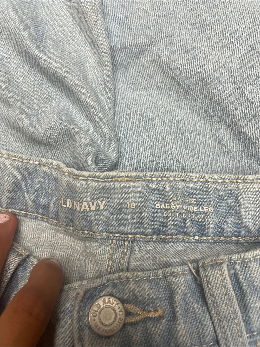 Old navy high rise baggy wide leg built in tough jeans